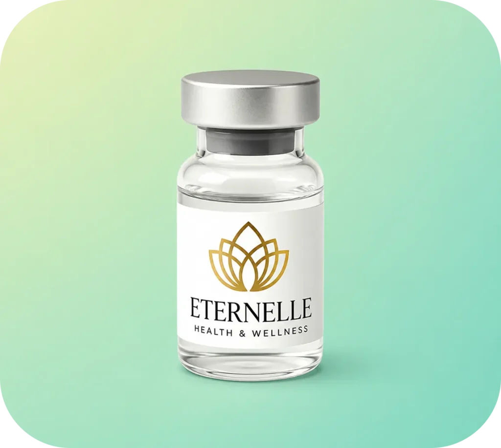 Vial with green gradient bg