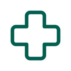 Green Health Cross Icon